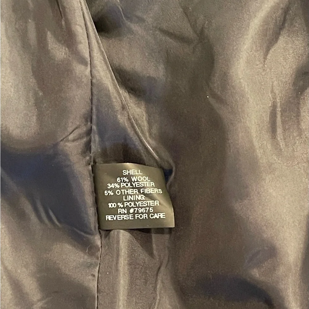 Michael Kors Dark Navy Trench Coat with Gold Zipper - Picture 8 of 10